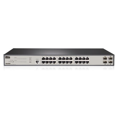 Netis 24GE+4 SFP-Port Gigabit Ethernet SNMP PoE Switch PE6328GF